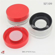 Empty loose powder compact case/container with sifter